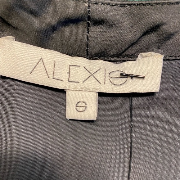 Alexis Black Silk Blouse Tie Front (21) - Picture 5 of 5